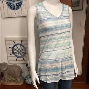 NWT Style&Co size small Striped Sleeveless Top - Blue and White